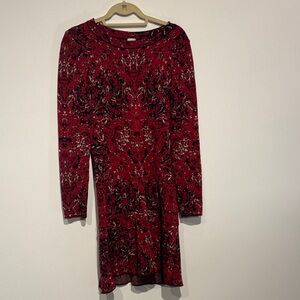 M Missoni Red Patterned Sweater Dress